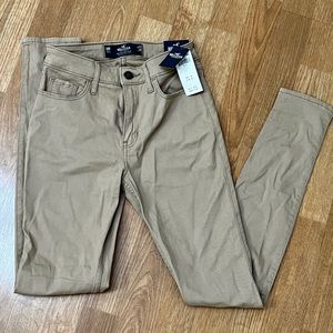 Hollister High Rise Super Skinny 00S Khaki Tan 23 30 Khaki Girls Womens
